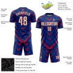 Custom Sublimation Soccer Jersey Royal Cream-Red Style 6838 - Personalized Uniform Custom Royal Cream-Red Sublimation Soccer