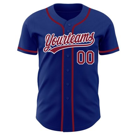 Custom Royal Crimson White Baseball Jersey Authentic Style 6174 Custom Royal Crimson-White Authentic Baseball Jersey Style