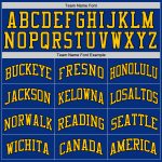 Custom Royal Gold Black Basketball Jersey - Authentic Throwback Style Custom Royal Gold-Black Authentic Throwback Basketball