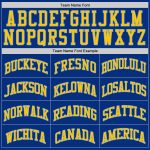 Custom Royal Gold Light Blue Basketball Jersey - Authentic Throwback Style Custom Royal Gold-Light Blue Authentic Throwback