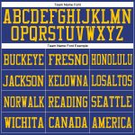 Royal Gold Authentic Football Jersey - Customizable Mesh Design Custom Royal Gold Mesh Authentic Football Jersey