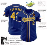 Royal Gold-White Custom Authentic Baseball Jersey Style 9934 for Men and Women Custom Royal Gold-White Authentic Baseball