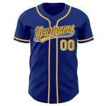 Royal Gold-White Custom Authentic Baseball Jersey Style 9934 for Men and Women Custom Royal Gold-White Authentic Baseball