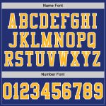 Royal Gold-White Custom Football Jersey - Authentic Mesh Design Custom Royal Gold-White Mesh Authentic Football Jersey
