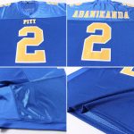 Royal Gold-White Custom Football Jersey - Authentic Mesh Design Custom Royal Gold-White Mesh Authentic Football Jersey
