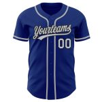 Custom Authentic Baseball Jersey - Royal Gray Black Design for Personalization Custom Royal Gray-Black Authentic Baseball