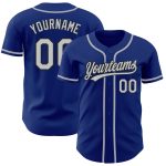 Custom Authentic Baseball Jersey - Royal Gray Black Design for Personalization Custom Royal Gray-Black Authentic Baseball