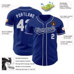 Custom Royal Gray White Baseball Jersey - Authentic Sports Apparel Jersey Custom Royal Gray-White Authentic Baseball Jersey