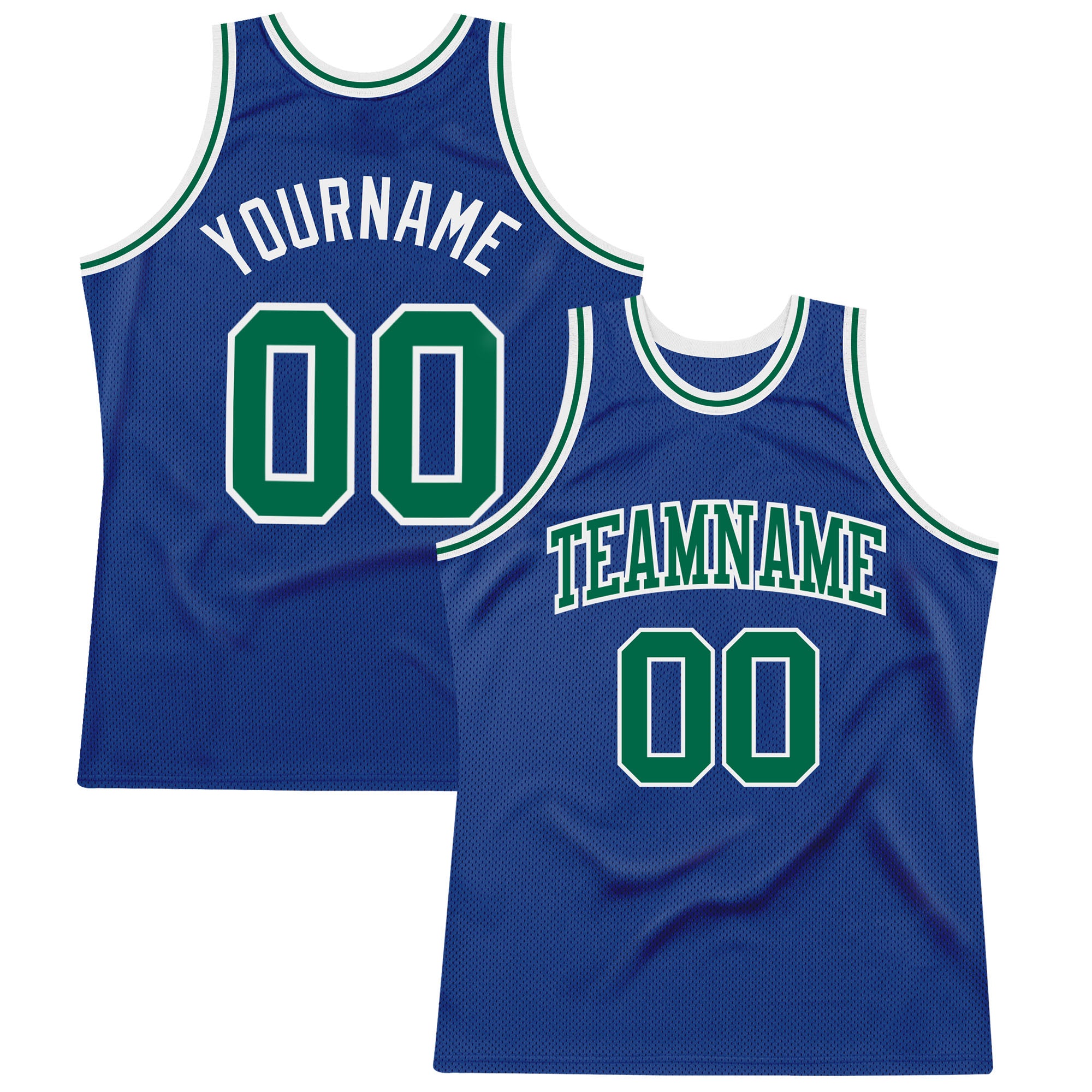Custom Royal Kelly Green-White Authentic Throwback Basketball Jersey Authentic Custom Throwback Basketball Jersey in Kelly Green and White Custom Royal Kelly Green-White Authentic Throwback