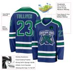 Custom Kelly Green White Hockey Jersey - Personalized Sports Jersey Custom Royal Kelly Green-White Hockey Jersey