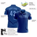 Performance Golf Polo Shirt - Custom Light Blue Royal Color, Moisture-Wicking Fabric, Mens Apparel Custom Royal Light Blue