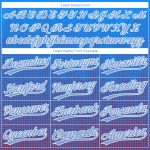 Light Blue Red 3D Pattern Authentic Baseball Jersey - Custom Design Custom Royal Light Blue-Red 3D Pattern Design Authentic