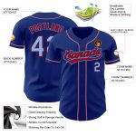 Custom Light Blue-Red Authentic Baseball Jersey - Personalized Team Apparel Custom Royal Light Blue-Red Authentic Baseball