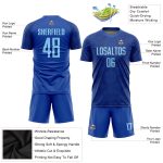 Royal Light Blue Custom Soccer Jersey - Sublimation Uniform for Teams Custom Royal Light Blue Sublimation Soccer Uniform