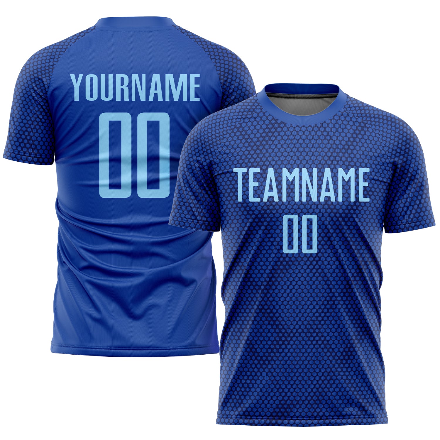 Royal Light Blue Custom Soccer Jersey - Sublimation Uniform for Teams Custom Royal Light Blue Sublimation Soccer Uniform