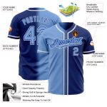 Royal Light Blue-White Authentic Fade Fashion Baseball Jersey - Custom Design Custom Royal Light Blue-White Authentic Fade