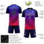Custom Royal Navy Hot Pink Soccer Jersey Sublimation Uniform for Team Sports Custom Royal Navy-Hot Pink Sublimation Soccer