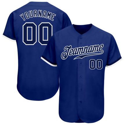 Royal Navy-White Custom Authentic Baseball Jersey for Personalized Sportswear Custom Royal Navy-White Authentic Baseball
