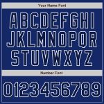 Custom Unisex Softball Jersey - Royal Navy and White Two-Button Design Custom Royal Navy-White Two-Button Unisex Softball