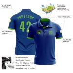 Neon Green Custom Performance Golf Polo Shirt for Men and Women Custom Royal Neon Green Performance Golf Polo Shirt