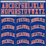 Royal Orange-White Custom Authentic Basketball Jersey - Throwback Style Custom Royal Orange-White Authentic Throwback Basketball