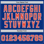 Royal Orange-White Custom Authentic Basketball Jersey - Throwback Style Custom Royal Orange-White Authentic Throwback Basketball