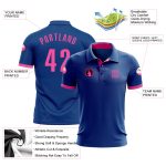 Custom Royal Pink Golf Polo Shirt for Performance on the Course Custom Royal Pink Performance Golf Polo Shirt