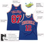Authentic Custom Royal Red-Cream Basketball Jersey - Throwback Style Custom Royal Red-Cream Authentic Throwback Basketball