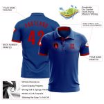 Custom Royal Red Golf Polo Shirt for Performance Wear - Men's Sports Apparel Custom Royal Red Performance Golf Polo Shirt