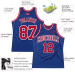 Authentic Throwback Basketball Jersey - Custom Royal Red-White Edition Custom Royal Red-White Authentic Throwback Basketball