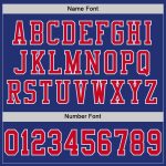 Custom Royal Red White Authentic Throwback Football Jersey Mesh Design Custom Royal Red-White Mesh Authentic Throwback Football