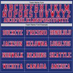 Custom Royal Red White Authentic Throwback Football Jersey Mesh Design Custom Royal Red-White Mesh Authentic Throwback Football