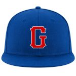 Custom Red White Snapback Hat Adjustable with Stitched Design for Discounts Custom Royal Red-White Stitched Adjustable Snapback
