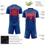 Custom Sublimation Soccer Jersey Royal Red-White Style 9177 for Team Uniforms Custom Royal Red-White Sublimation Soccer Uniform