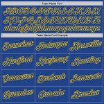 Custom Gold Performance T-Shirt - Royal Design for Men and Women Custom Royal Royal-Gold Performance T-Shirt
