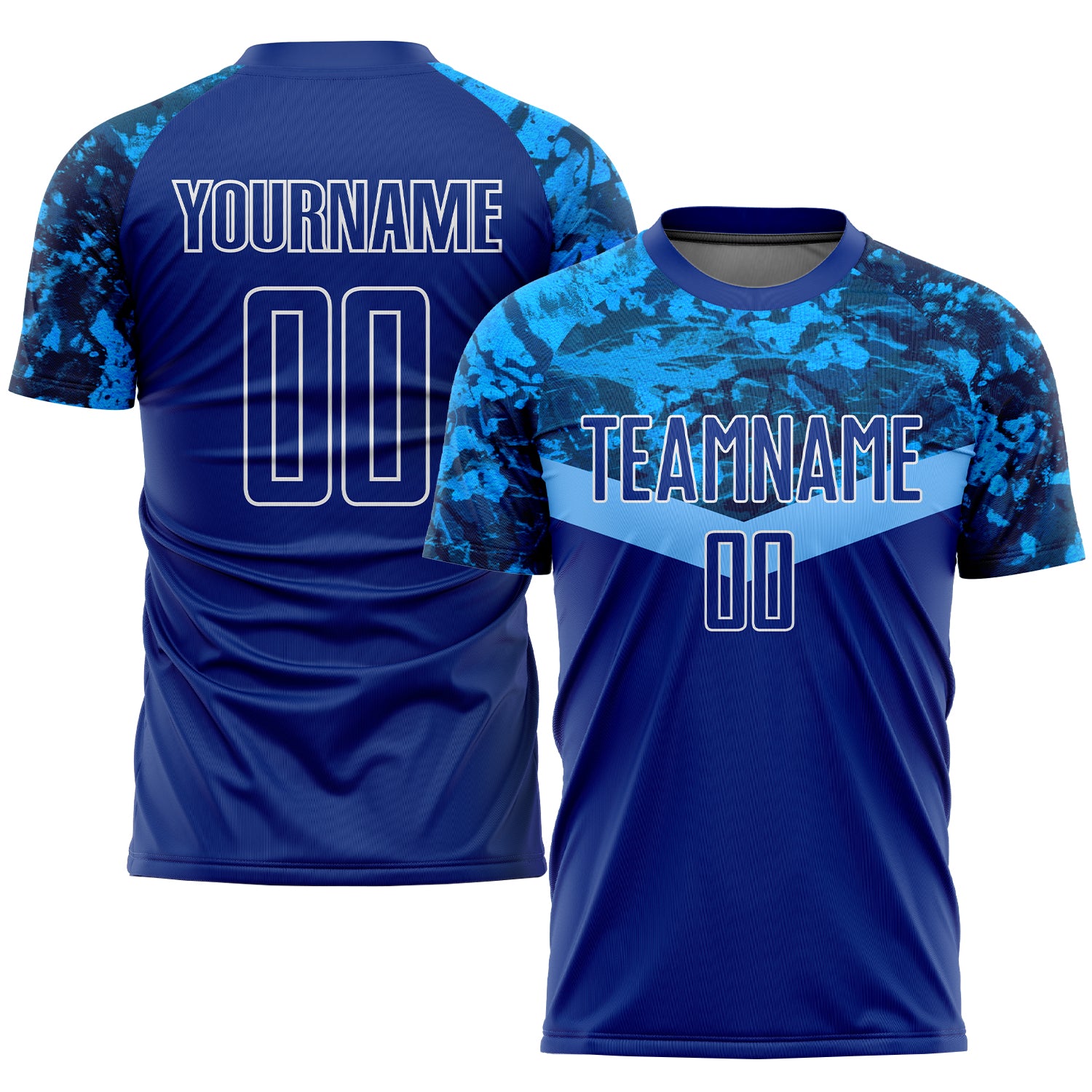 Light Blue Sublimation Soccer Jersey - Custom Royal Uniform Custom Royal Royal-Light Blue Sublimation Soccer Uniform Jersey