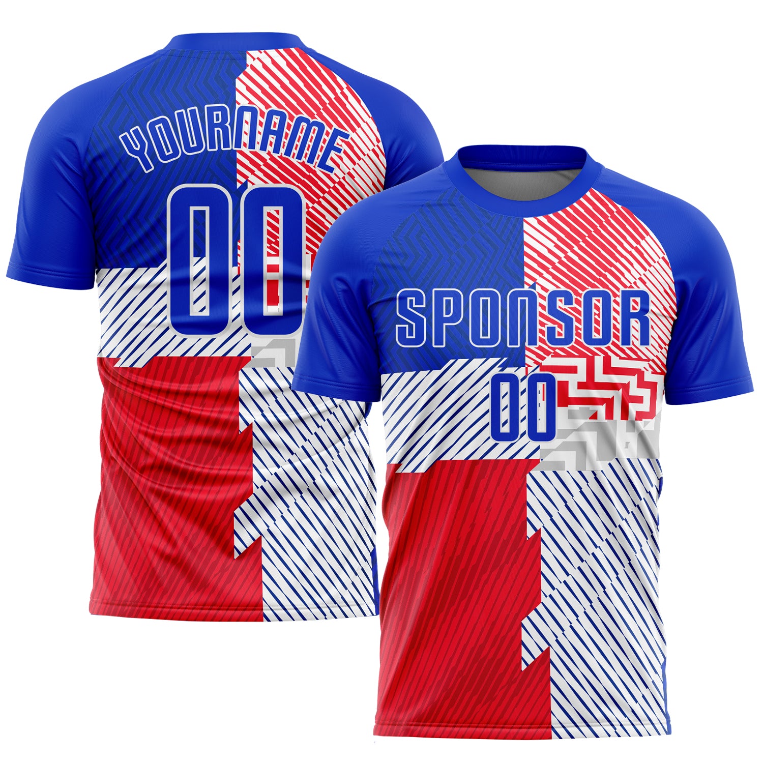Custom Royal Red Soccer Jersey Sublimation Uniform Style 9218 Custom Royal Royal-Red Sublimation Soccer Uniform Jersey Style