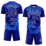 Custom Royal-White Soccer Jersey - Personalized Sublimation Uniform Custom Royal Royal-White Sublimation Soccer Uniform Jersey