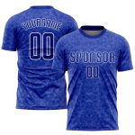Custom Sublimation Soccer Jersey - Royal White Style 7451 Uniform for Teams Custom Royal Royal-White Sublimation Soccer Uniform