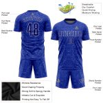 Custom Sublimation Soccer Jersey - Royal White Style 7451 Uniform for Teams Custom Royal Royal-White Sublimation Soccer Uniform