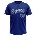 Custom Royal-White Softball Jersey Two-Button Unisex Design for Comfort and Style Custom Royal Royal-White Two-Button Unisex