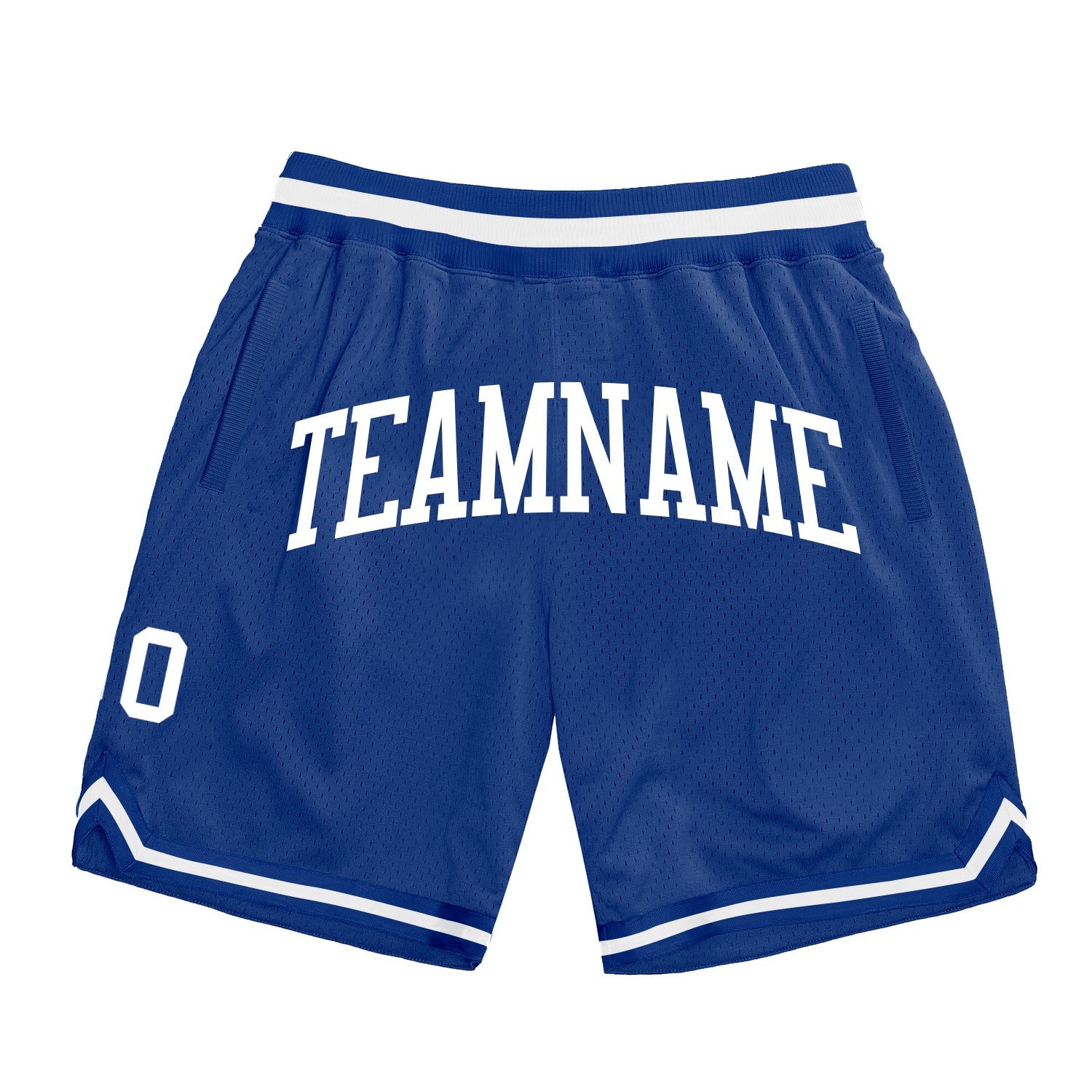 Custom Royal White Authentic Basketball Shorts - Throwback Style Custom Royal White Authentic Throwback Basketball Shorts