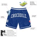 Custom Royal White Authentic Basketball Shorts - Throwback Style Custom Royal White Authentic Throwback Basketball Shorts