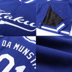 Custom Varsity Letterman Jacket White Bomber Full-Snap for Men and Women Custom Royal White Bomber Full-Snap Varsity Letterman