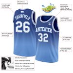 Custom Authentic Fade Basketball Jersey - Royal White & Light Blue Design Custom Royal White-Light Blue Authentic Fade Fashion