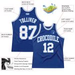 Custom Royal Light Blue Basketball Jersey | Authentic Throwback Style Custom Royal White-Light Blue Authentic Throwback Basketball