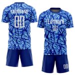 Custom Royal Light Blue Sublimation Soccer Uniform Jersey for Men and Women Custom Royal White-Light Blue Sublimation Soccer