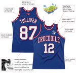 Custom Royal White Maroon Basketball Jersey - Authentic Throwback Design Custom Royal White-Maroon Authentic Throwback Basketball