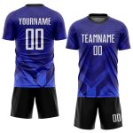 Royal White-Navy Custom Soccer Jersey Sublimation Uniform for Teams Custom Royal White-Navy Sublimation Soccer Uniform Jersey