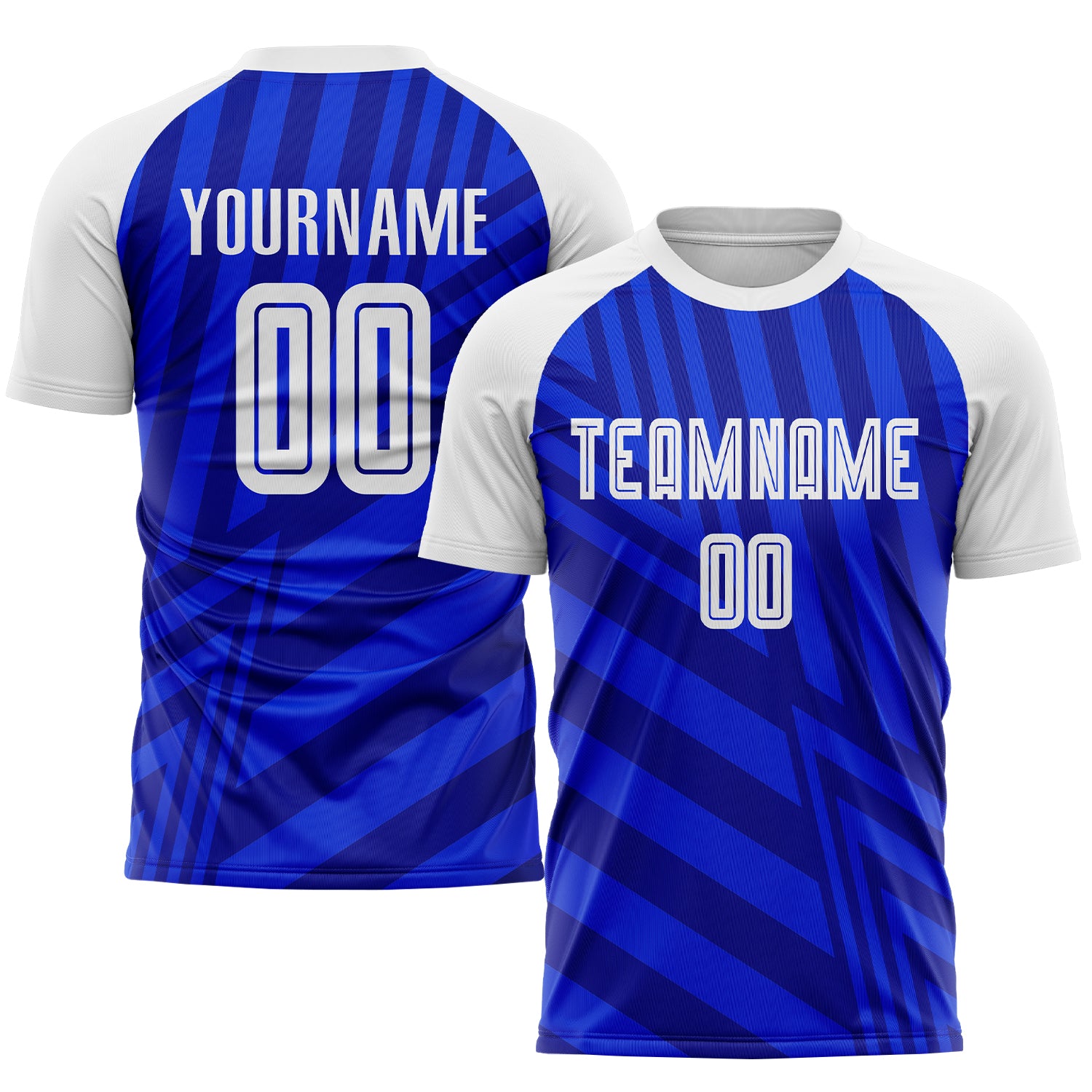 Custom Royal White-Navy Sublimation Soccer Uniform Jersey Style 5787 Custom White Navy Soccer Jersey Sublimation Uniform for Teams Style 5787 Custom Royal White-Navy Sublimation Soccer Uniform